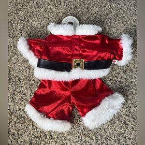 Build a Bear BAB Santa Claus Outfit‎ Jacket Pants Red White Fur